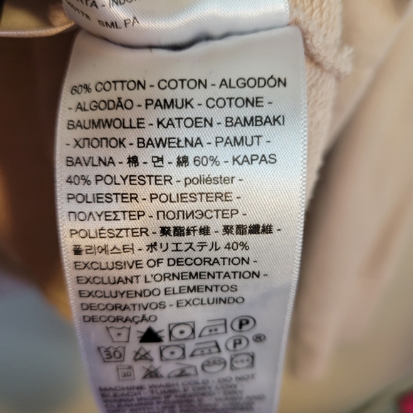 Levi's Blush Pink Hooded Sweatshirt Medium - Picture 9 of 10